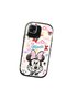 Redmi 10C Compatible Case Camera Protector Black Minnie Patterned Silicone Lover Couple Phone Case - 3
