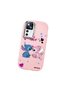 Mi 12t Compatible Case Camera Protector Pink Stitch Patterned Silicone Lover Couple Phone Case - 3