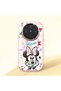 Vivo X300 Compatible Case Camera Protector Pink Minnie Patterned Silicone Lover Couple Phone Case