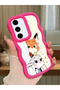 Samsung Galaxy S24 Fe Compatible Case Camera Protective Red Silicone Lover Couple Phone Case Cartoon Pattern