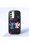 Samsung Galaxy S22 Compatible Case Camera Protector Black Stitch Patterned Silicone Lover Couple Phone Case