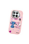 Mi 15t Pro Compatible Case Camera Protective Pink Stitch Patterned Silicone Lover Couple Phone Case - 3