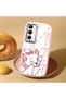 Samsung Galaxy A35 Compatible Case Camera Protective Pink Cartoon Patterned Silicone Lover Couple Phone Case - 2