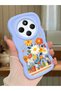 Redmi 14C Compatible Case Camera Protector Blue Silicone Couple Phone Case Floral Case