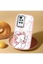 Redmi 10 2022 Compatible Case Camera Protector Pink Cartoon Patterned Silicone Lover Couple Phone Case - 2