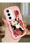 Samsung Galaxy S24 Fe Compatible Case Camera Protective Pink Silicone Lover Couple Phone Case Cat Case