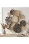 ديكور حائط جداري Boho Modern من الخوص والمعدن – مقاس 80 سم - 2