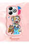 Infinix Smart 8 Pro Compatible Case Camera Protector Pink Silicone Dear Couple Phone Case Cartoon Pattern - 2