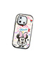 Redmi 12C Compatible Case Camera Protector Black Minnie Patterned Silicone Lover Couple Phone Case - 3