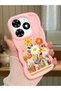 Tecno Spark 20C Compatible Case Camera Protector Pink Silicone Lover Couple Phone Case Floral Case
