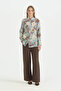 Patterned Tunic Trouser Set - Light Blue