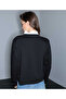 Yakası bağlamalı sweatshirt - 6