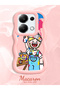 Poco M6 Pro 4g Compatible Case Camera Protector Pink Silicone Lover Couple Phone Case Cartoon Pattern - 2