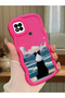 Redmi 9C Compatible Case Camera Protector Red Silicone Lover Couple Phone Case Dog Pattern