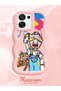 Oppo F31 5g Compatible Case Camera Protective Pink Silicone Dear Couple Phone Case Cartoon Pattern - 2
