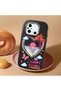 Poco C55 Compatible Case Camera Protector Black Heart Pattern Silicone Lover Couple Phone Case - 2
