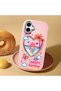 Samsung Galaxy A06 Compatible Case Camera Protective Pink Heart Patterned Silicone Lover Couple Phone Case - 2