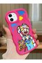 iPhone 11 Compatible Case Camera Protector Red Silicone Lover Couple Phone Case Cartoon Pattern