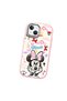 iPhone 14 Plus Compatible Case Camera Protector Pink Minnie Patterned Silicone Lover Couple Phone Case - 3