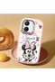 Redmi 13C Compatible Case Camera Protector Pink Minnie Patterned Silicone Lover Couple Phone Case - 2