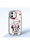Infinix Smart 9 Compatible Case Camera Protective Black Minnie Patterned Silicone Lover Couple Phone Case
