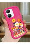 Poco X7 Pro Compatible Case Camera Protector Red Silicone Lover Couple Phone Case Floral Case