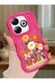 Infinix Smart 8 Compatible Case Camera Protector Red Silicone Couple Phone Case Flower Case