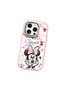 iPhone 16 Pro Compatible Case Camera Protector Pink Minnie Pattern Silicone Couple Phone Case - 3