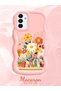 Samsung Galaxy A13 5g Compatible Case Camera Protective Pink Silicone Lover Couple Phone Case Floral Case - 2