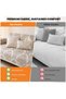 Luxury Damask Sofa Cover Set 3 Piece Including 90x180cm Couch Protector And 45x45cm Pillow Case Plus 30x50cm Lumbar Cushion Cover High Precision Jacquard Non Slip Beige Gold Living Room Decor - 6