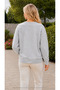 Women's Lavender Flower Printed Round Neck Casual Basic Sweathirt - 2