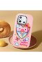 Redmi 12C Compatible Case Camera Protector Pink Heart Patterned Silicone Lover Couple Phone Case - 2