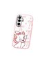 Samsung Galaxy A16 Compatible Case Camera Protective Pink Cartoon Patterned Silicone Lover Couple Phone Case - 3