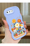 iPhone 7 Plus Compatible Case Camera Protector Blue Silicone Lover Couple Phone Case Floral Case
