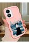 Vivo Y02S Compatible Case Camera Protector Pink Silicone Lover Couple Phone Case Dog Pattern
