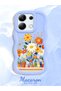 Redmi Note 13 4g Compatible Case Camera Protector Blue Silicone Lover Couple Phone Case Floral Case - 2