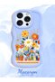 iPhone 12 Pro Compatible Case Camera Protector Blue Silicone Lover Couple Phone Case Floral Case - 2