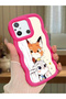 Poco C55 Compatible Case Camera Protector Red Silicone Lover Couple Phone Case Cartoon Pattern
