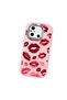 Poco C55 Compatible Case Camera Protector Pink Kiss Patterned Silicone Lover Couple Phone Case - 3