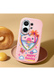 Vivo X200 Fe Compatible Case Camera Protective Pink Heart Pattern Silicone Lover Couple Phone Case - 2