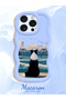 iPhone 15 Pro Compatible Case Camera Protector Blue Silicone Lover Couple Phone Case Dog Pattern - 2