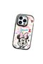 iPhone 15 Pro Compatible Case Camera Protector Black Minnie Patterned Silicone Lover Couple Phone Case - 3