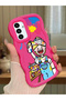 Samsung Galaxy A04S Compatible Case Camera Protective Red Silicone Lover Couple Phone Case Cartoon Pattern