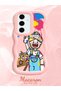 Samsung Galaxy S24 Fe Compatible Case Camera Protective Pink Silicone Lover Couple Phone Case Cartoon Pattern - 2