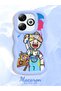 Infinix Hot 40I Compatible Case Camera Protective Blue Silicone Couple Phone Case Cartoon Pattern - 2