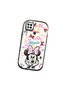 Redmi 10A Compatible Case Camera Protector Black Minnie Patterned Silicone Lover Couple Phone Case - 3