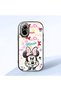 Realme 12 Lite Compatible Case Camera Protector Black Minnie Patterned Silicone Lover Couple Phone Case