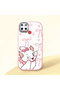 Realme C25S Compatible Case Camera Protective Pink Cardoon Patterned Silicone Lover Couple Phone Case