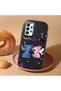 Samsung Galaxy A33 Compatible Case Camera Protective Black Stitch Patterned Silicone Beloved Couple Phone Case - 2
