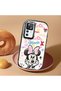 Redmi K50 Ultra Compatible Case Camera Protective Black Minnie Patterned Silicone Lover Couple Phone Case - 2